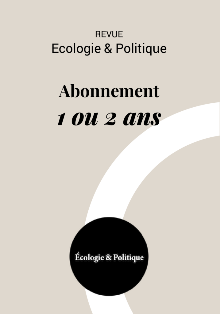 Abonnement Ecologie & Politique - Etranger EU - Institutions