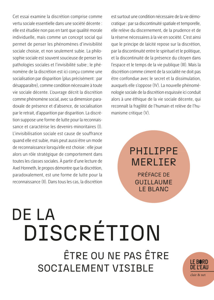 De la discrétion