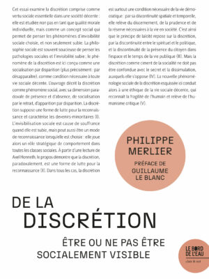 De la discrétion