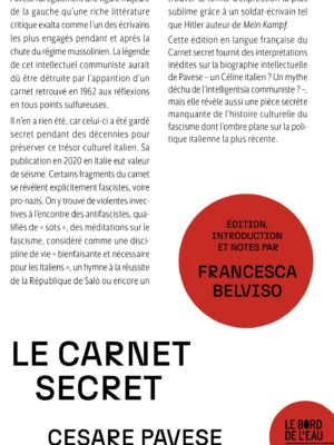 Cesare Pavese, Le carnet secret