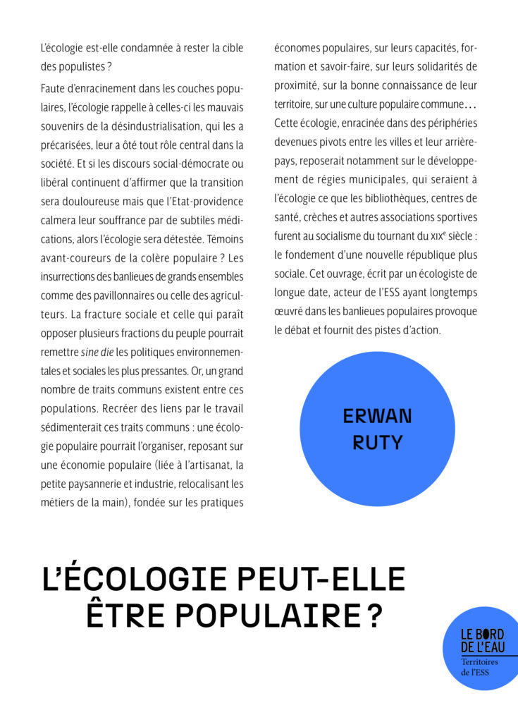 L’écologie peut-elle être populaire ?