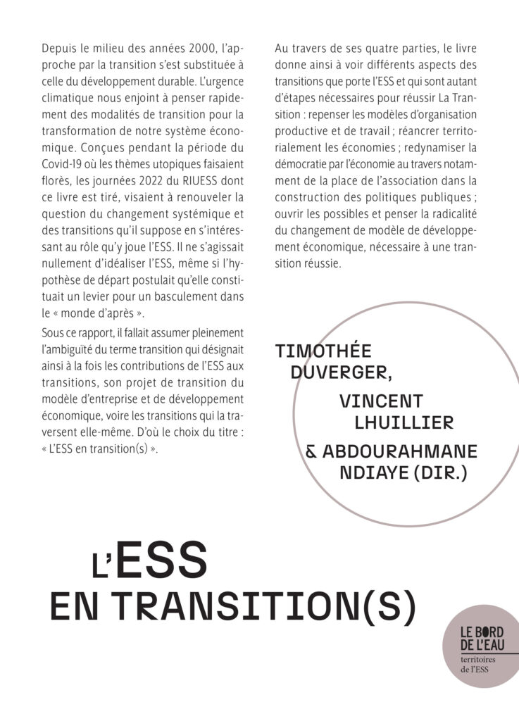 L’ESS en transition(s)