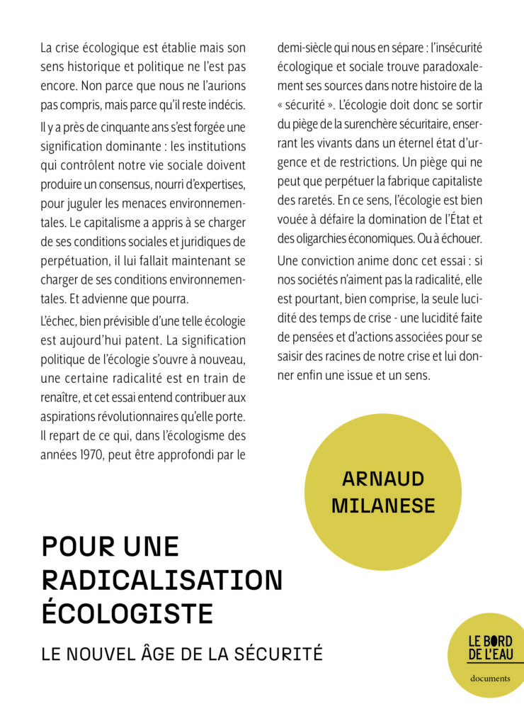 Pour une radicalisation écologiste