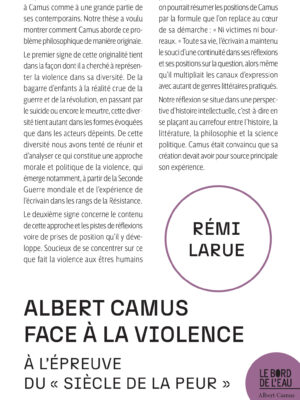 Albert Camus face à la violence