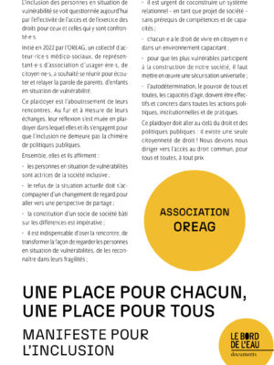 Une place pour chacun, une place pour tous. Manifeste pour l’inclusion