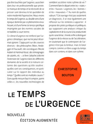 Le temps de l’urgence // Nouvelle édition augmentée