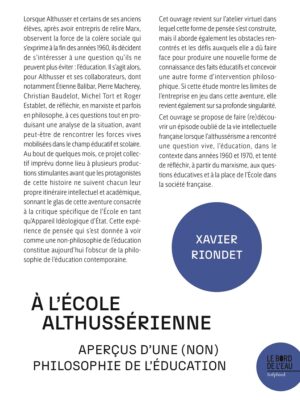 À l’école althussérienne