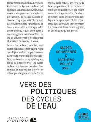Vers des politiques des cycles de l'eau