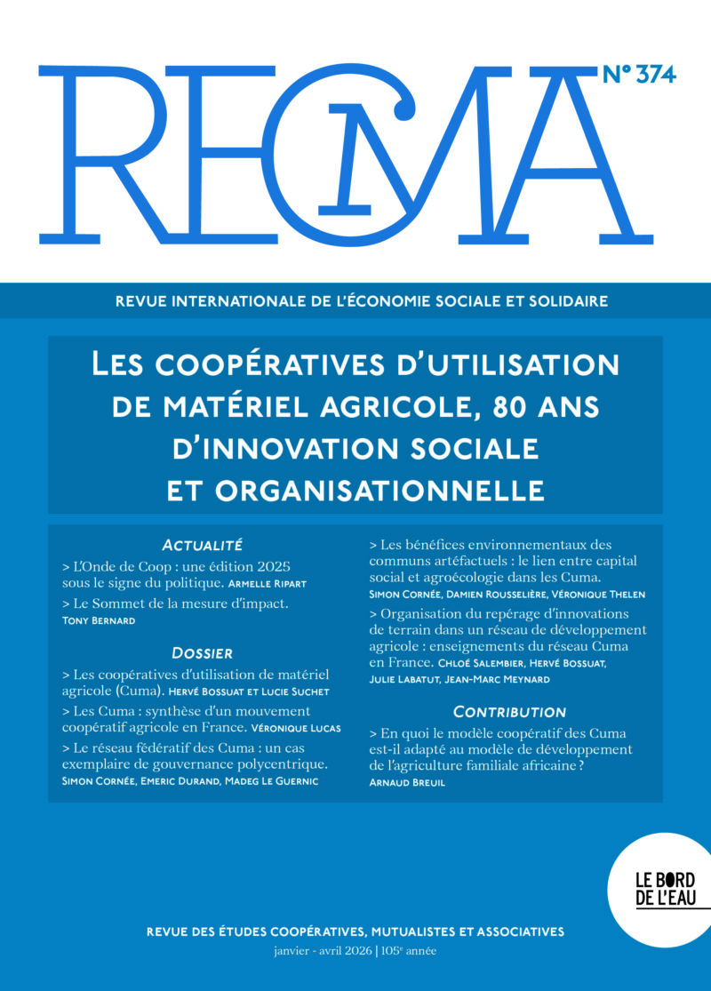 Recma n° 374 – Les coopératives d’utilisation de matériel agricole
