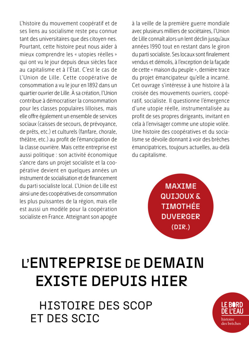 L’entreprise de demain existe depuis hier : Histoire des Scop et des Scic