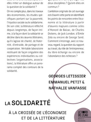 La solidarité à la croisée de l’économie et de la littérature