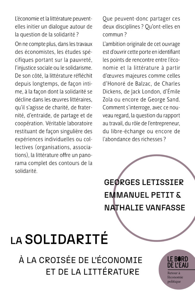 La solidarité à la croisée de l’économie et de la littérature